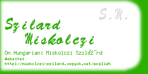 szilard miskolczi business card